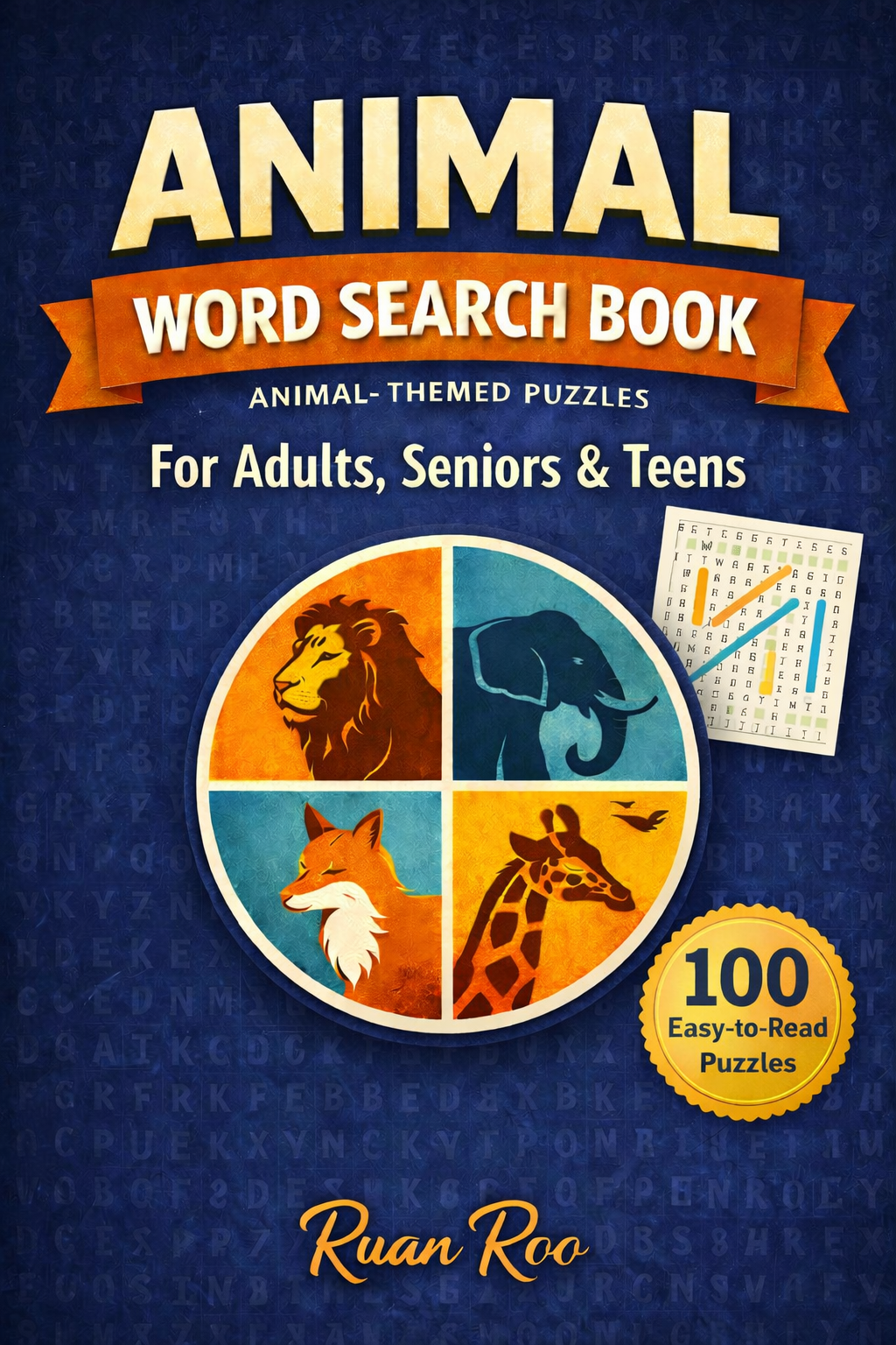 Animal Word Search Large Print